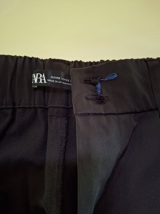 Zara Pants - Black Poly-blend Dress Pants